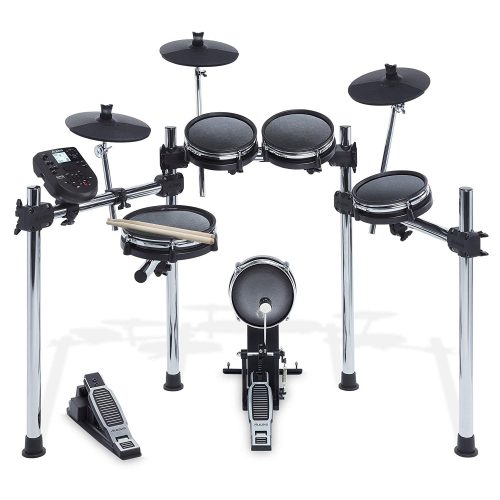 Alesis Surge Mesh Kit - Eight-Piece Electronic Drum Kit with Mesh Heads, Chrome Rack and Surge Drum Module including 40 Kits, 385 sounds, 60 Play-Along Tracks and USB/MIDI Connectivity
