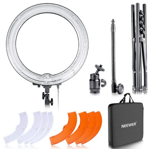 HapNeewer 18" Dimmable Fluorescent Ring Light Kit