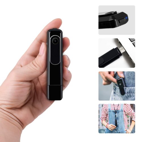 Ehomful Mini Body Camera HD 1080P Hidden Spy Camera Wearable Video Recorder Loop Recording Portable Clip Body Worn Camera with USB Flash Drive/One Key Fast Record for Outside Home/Office