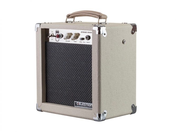 Monoprice 5-Watt 1x8 Guitar Combo Tube Amplifier - Tan/Beige with Celestion Super 8 Inch Speaker, 12AX7 Preamp, Versatile and Durable For All Electric Guitars