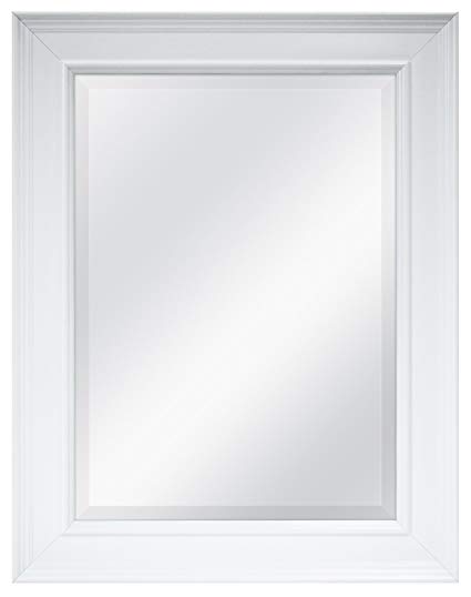 MCS 15.5x21.5 Inch Wall Mirror, 21.5x27.5 Inch Overall Size, White (20450)