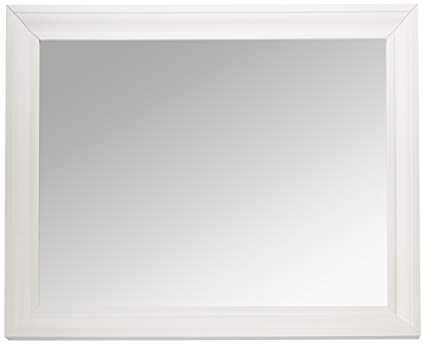 MCS 21.5x27.5 Inch Rectangular Wall Mirror, 26.5x32.5 Inch Overall Size, White (20453)