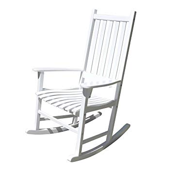 Merry Garden - White Porch Rocker/Rocking Chair Acacia Wood
