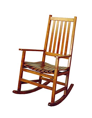 Wood Rocker Arm Chair Warm Brown