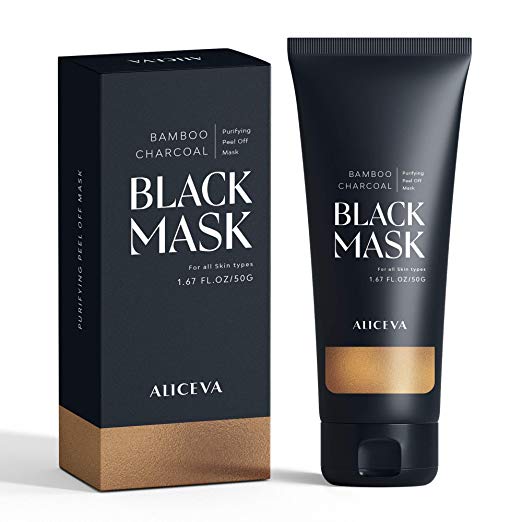 Aliceva Blackhead Remover Mask, Black Mask, Charcoal Peel Off Mask, Activated Charcoal Face Mask For All Skin Types - 50 Gram