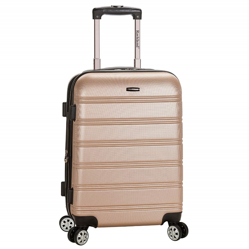 Rockland Luggage Melbourne 20 Inch Expandable Carry On, Champagne, One Size