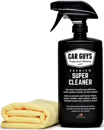 CarGuys Super Cleaner - Effective All Purpose Cleaner - Best for Leather Vinyl Carpet Upholstery Plastic Rubber and Much More! - 18 oz Kit