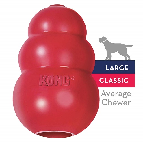 KONG - Classic Dog Toy - Durable Natural Rubber - Fun to Chew, Chase and Fetch