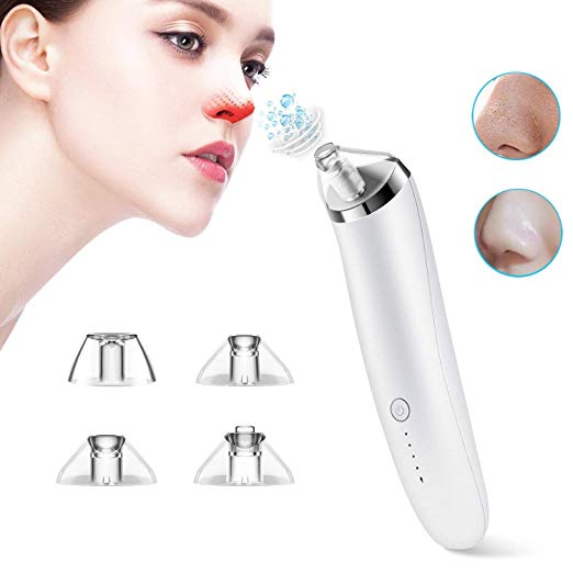 Blackhead Remover, Apolol Blackhead Vacuum Suction Remover, Electric Pore Vacuum Skin Cleanser Blackhead Extractor Tool with 4 Replaceable Suction Heads
