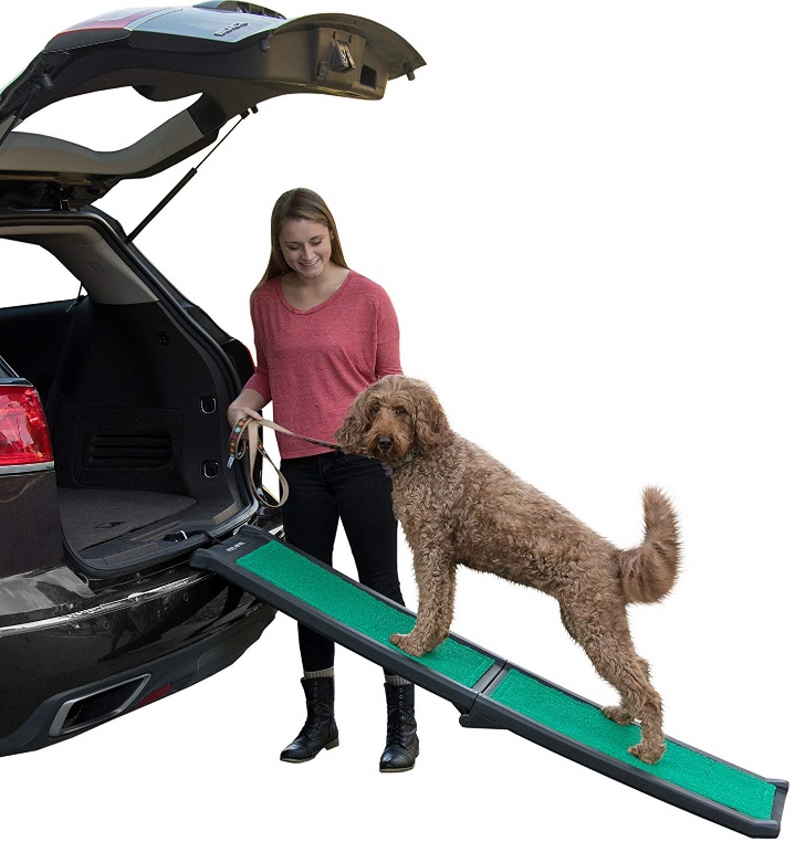 Pet Gear Travel Lite Ramp with supertraX Surface for Maximum Traction, 4 Models to Choose from, 66 in. Long, Supports 150 -200 lbs, Find the Best Fit for Your Pet