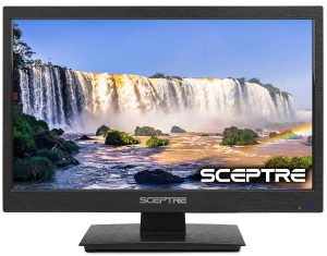 Sceptre 18” LED HDTV HDMI VGA USB Clear QAM, Brushed Black 2022