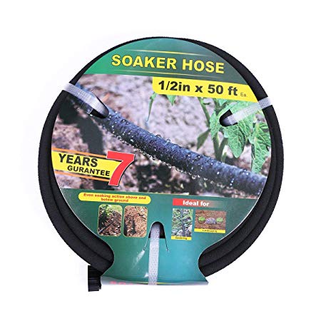Taisia 1/2 inch Soaker Hose 50ft Lead Free Saves 70％ Water
