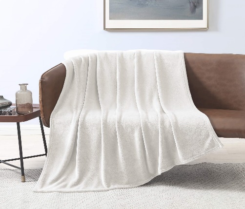 Love's cabin Flannel Fleece Blanket King Size White Bed Blanket
