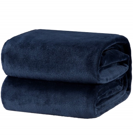 Bedsure Fleece Blanket Throw Size Navy Lightweight Super Soft Cozy Luxury - Fleece blankets