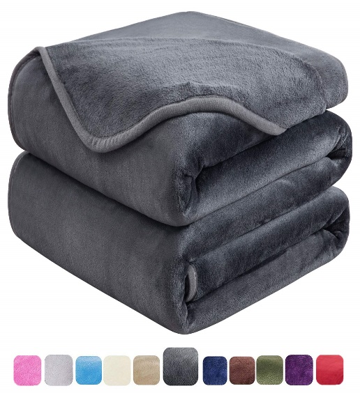 HOZY Soft Queen Size Summer Blanket All Season- Fleece Blankets