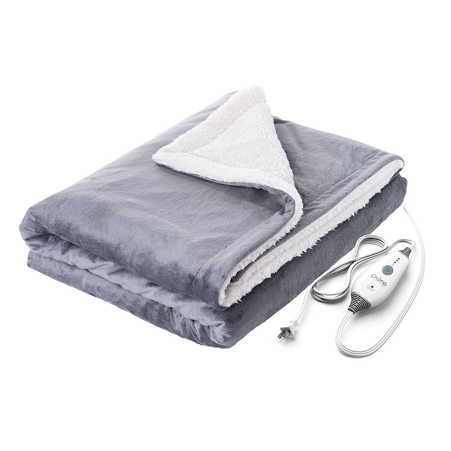 Pure Enrichment PureRelief Plush Heated Throw - Heated Blankets
