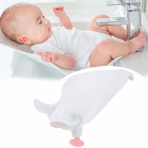 Per Baby Pink Sink Bath Pad with Sucker Washing Support Basin